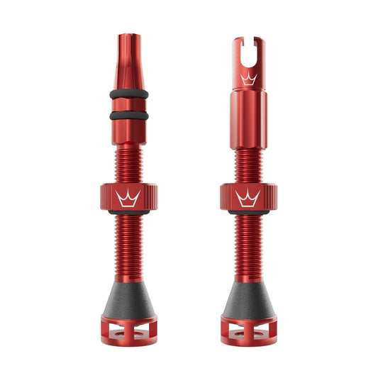 Tubeless Ventielen PEATY'S HOLESHOT FAST FLOW 60mm (x2) Rood