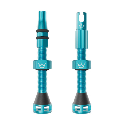 Tubeless Ventielen PEATY'S HOLESHOT FAST FLOW 60mm (x2) Turquoise