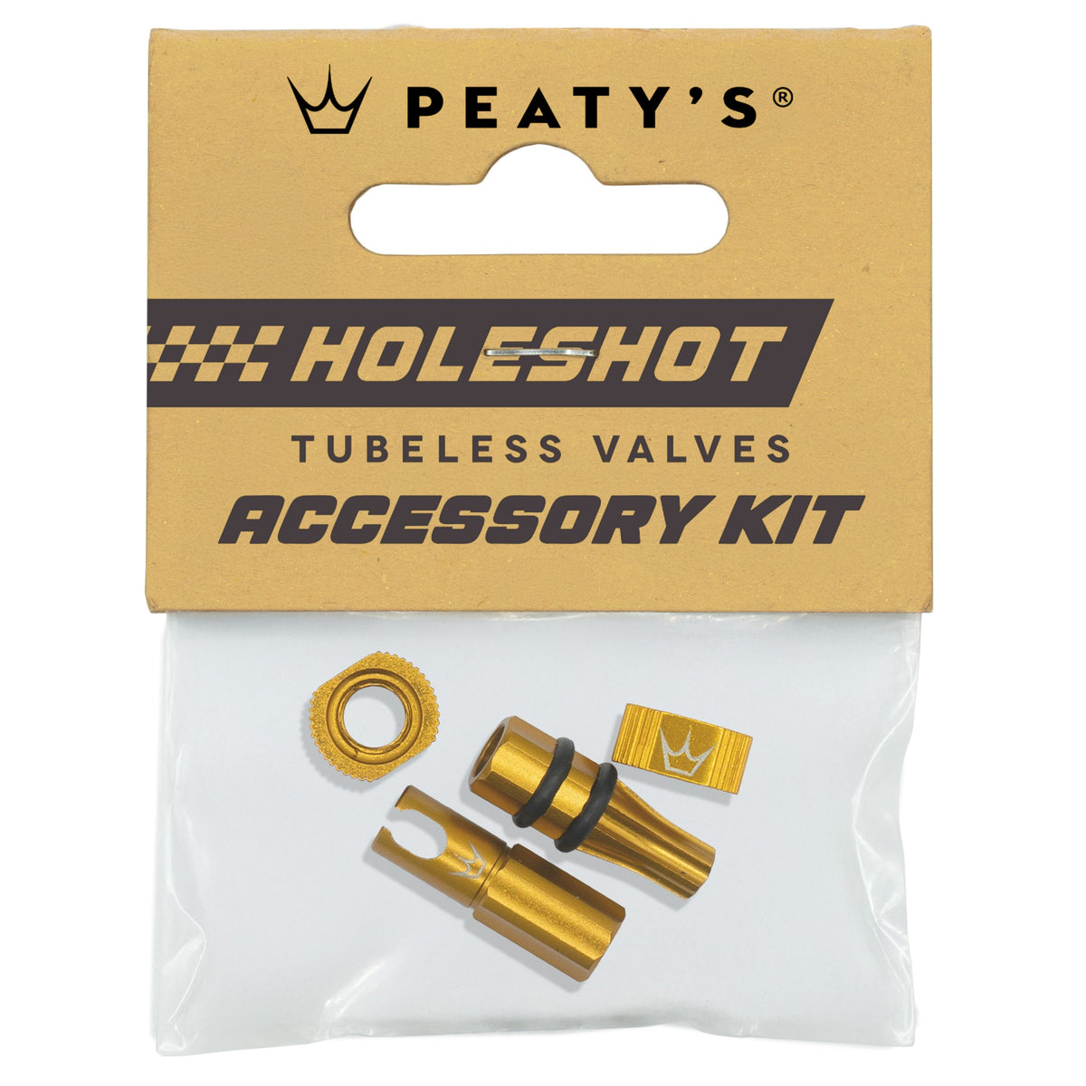 Kit Ventieldopjes en -moeren PEATY'S HOLESHOT FAST FLOW Goud
