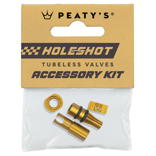 PEATY'S HOLESHOT FAST FLOW Valve Cap and Nut Kit Gold