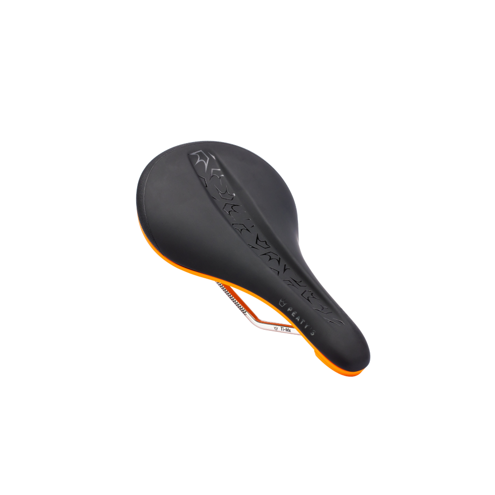 PEATY'S Monarch Titanium Rails Saddle Orange