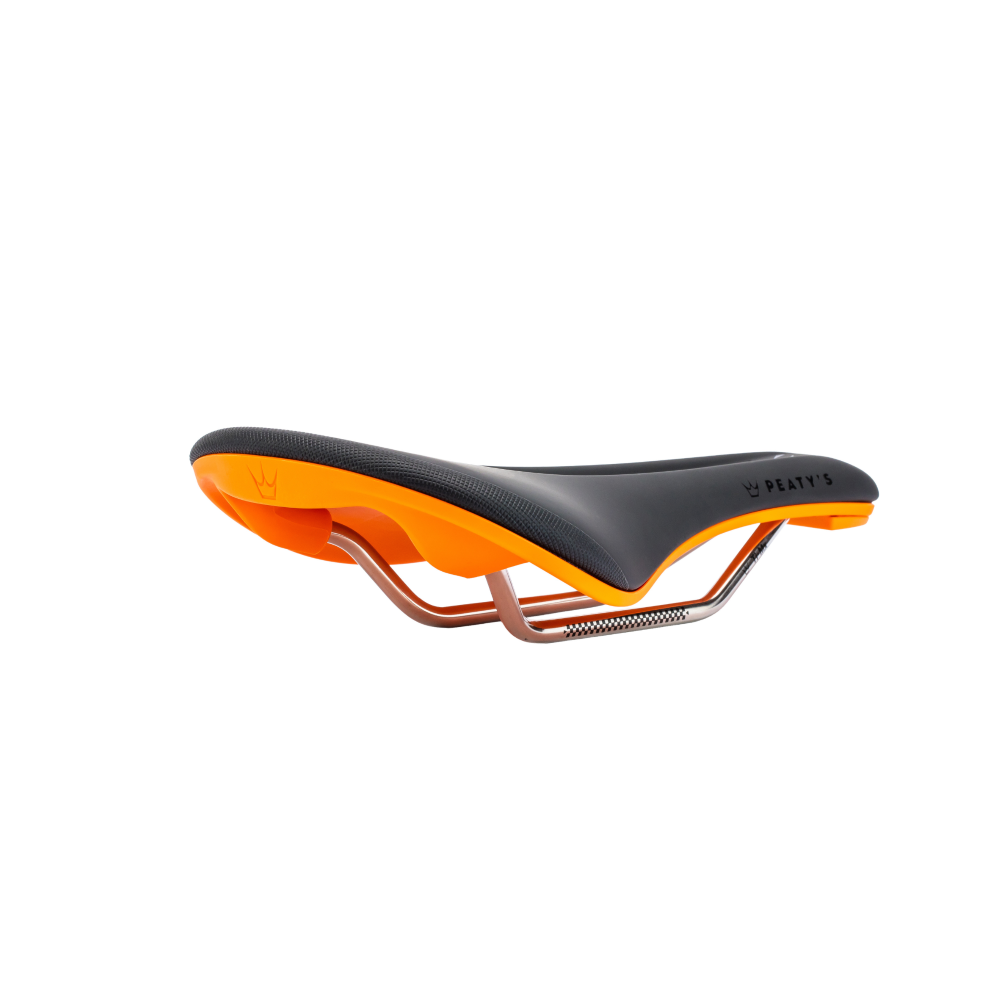 PEATY'S Monarch Titanium Rails Saddle Orange