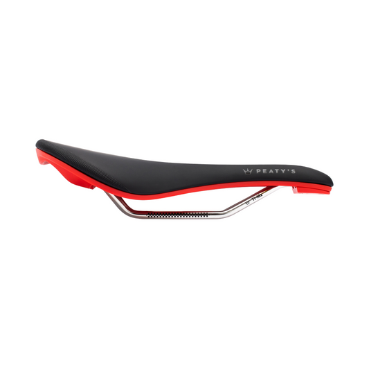 PEATY'S Monarch Saddle Titanium Rails Red