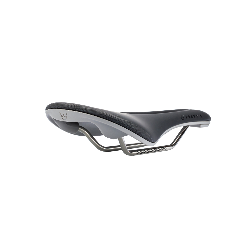 PEATY'S Monarch Titanium Rails Saddle Grey