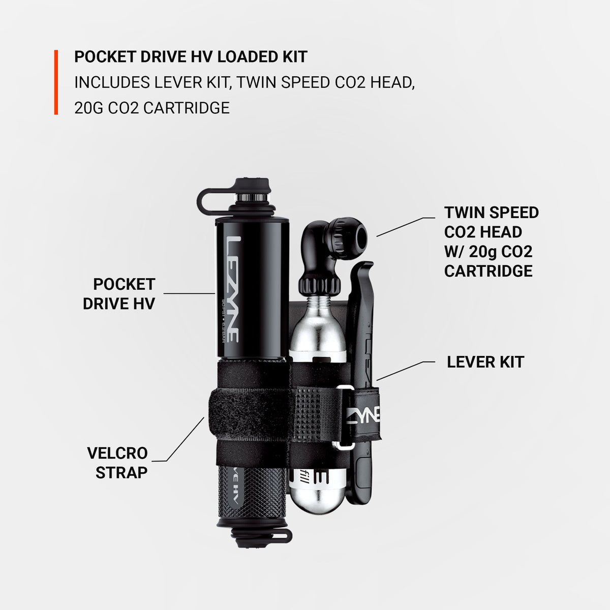 LEZYNE POCKET DRIVE HV LOADED Hand Pump Black