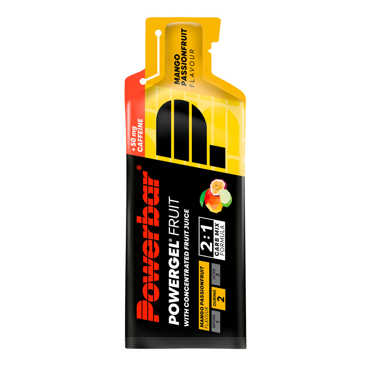 POWERBAR POWERGEL FRUIT Energy Gel (41g) Caffeinated Mango Passion