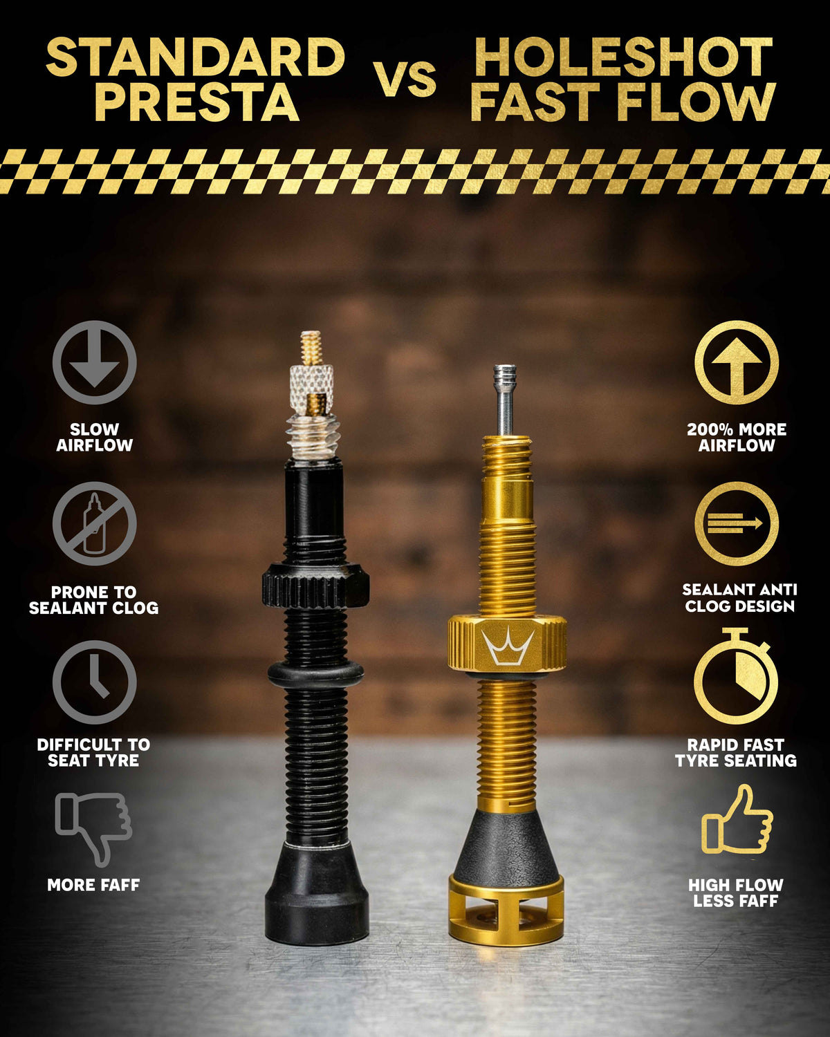 Βαλβίδες Tubeless PEATY'S HOLESHOT FAST FLOW 42mm (x2) Βιολετί