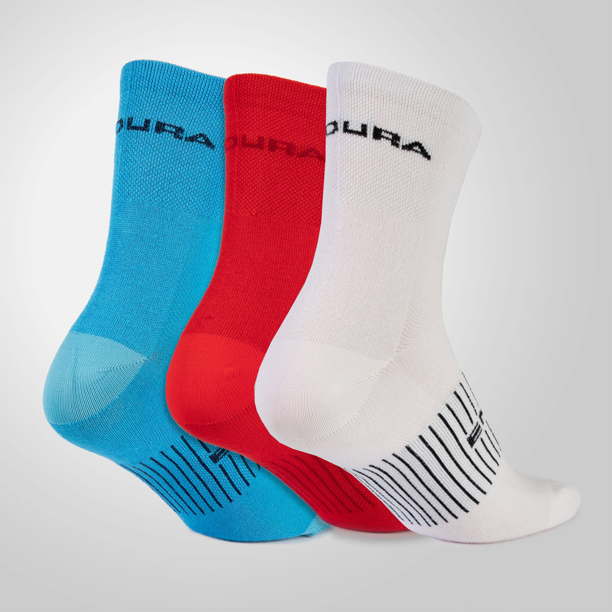 Strumpor ENDURA COOLMAX RACE 3 Par Vit/Blå/Röd