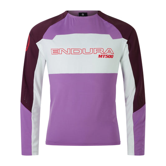 Shirt ENDURA MT500 BURNER LITE Lange Mouwen Paars