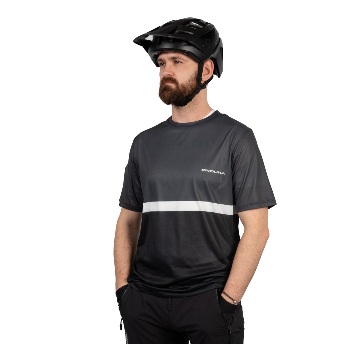 Trøje ENDURA SINGLETRACK CORE TEE II Korte ærmer Sort