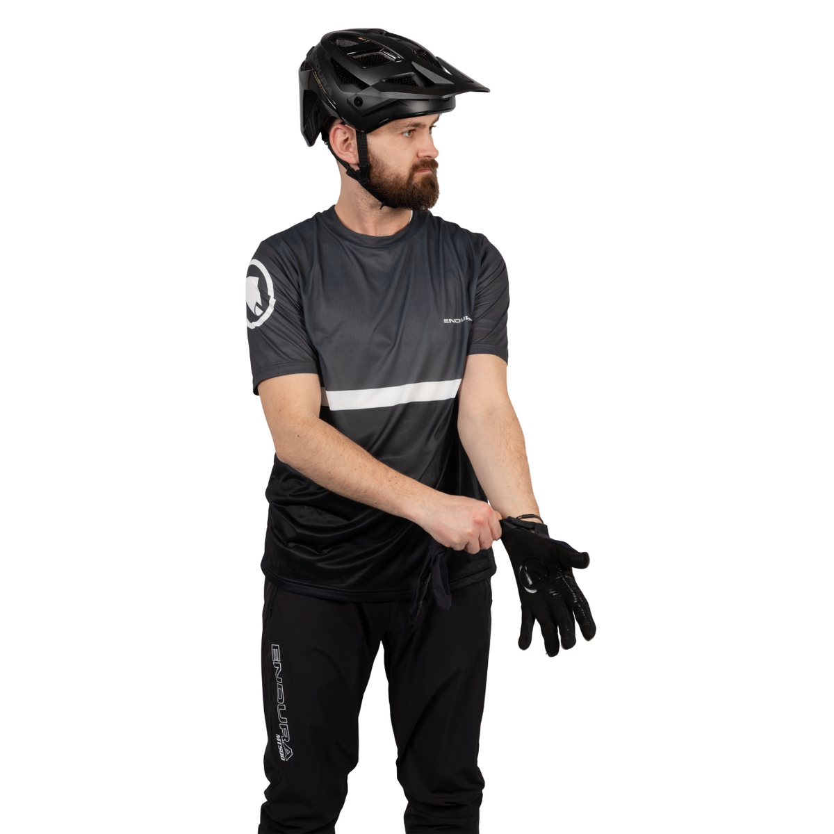 Trøje ENDURA SINGLETRACK CORE TEE II Korte ærmer Sort