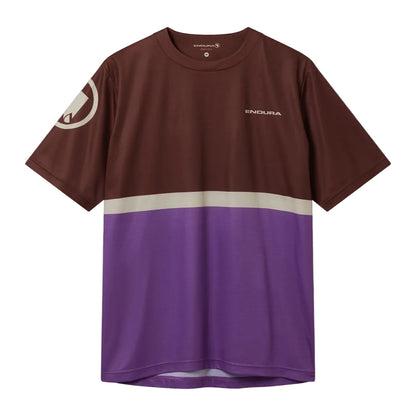 ENDURA SINGLETRACK CORE TEE II Short Sleeve Jersey Brown/Purple