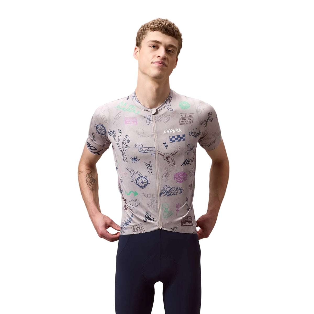 ENDURA PRO SL PRINT Short Sleeve Jersey Titanium