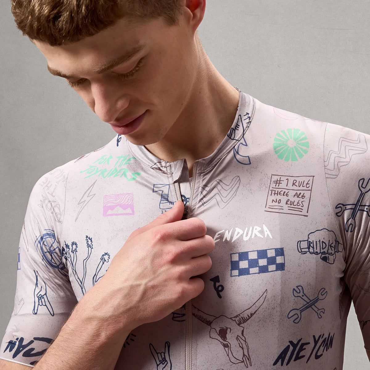 ENDURA PRO SL PRINT Short Sleeve Jersey Titanium