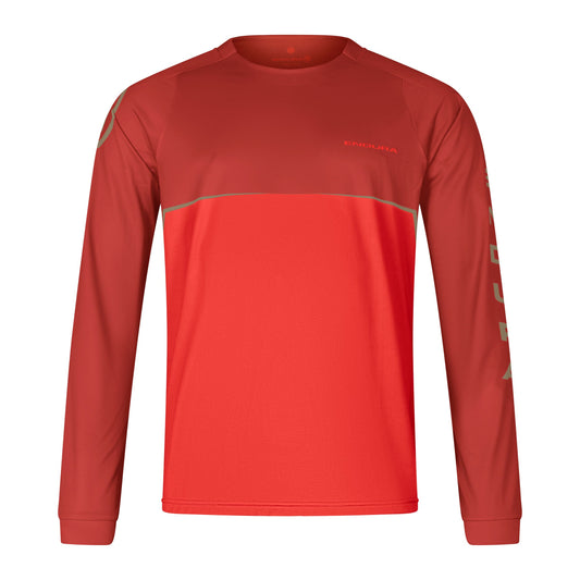 Shirt ENDURA CORE PRINTED Lange Mouwen Rood