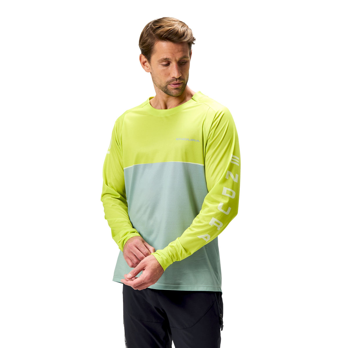 ENDURA CORE PRINTED Long Sleeve Jersey Green