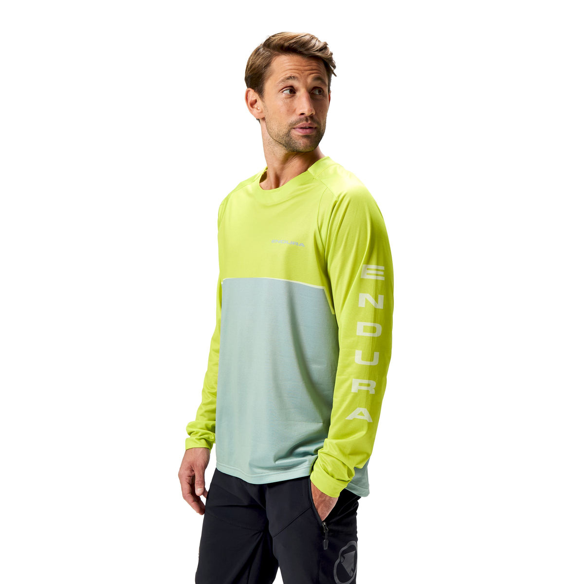 ENDURA CORE PRINTED Long Sleeve Jersey Green