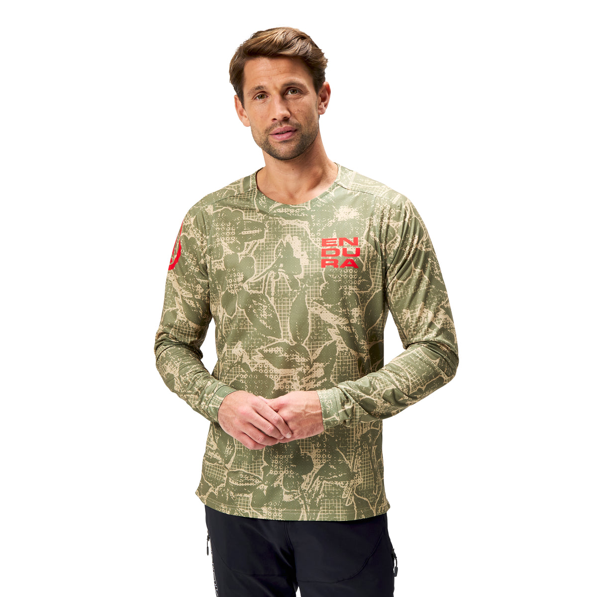 Paita ENDURA LTD PRINTED Pitkähihainen Camo Khaki
