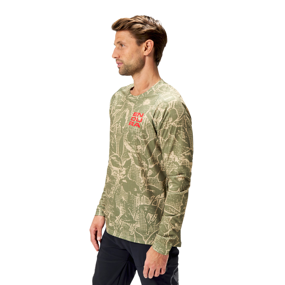 Paita ENDURA LTD PRINTED Pitkähihainen Camo Khaki