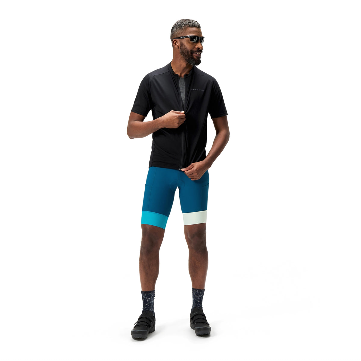 Trøje ENDURA LOOP ZIPPED Korte Ærmer Sort
