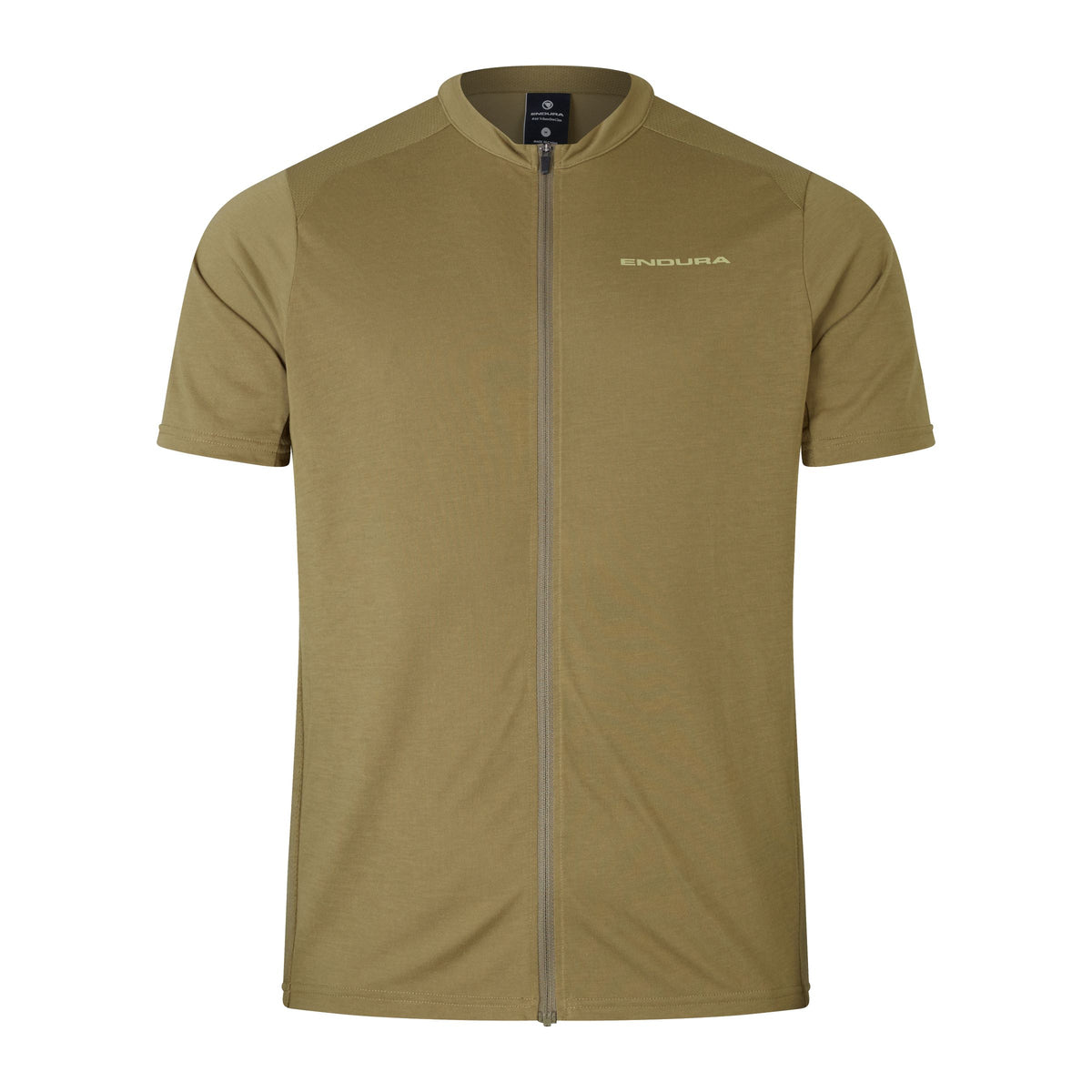 ENDURA LOOP ZIPPED Short Sleeve Jersey Khaki