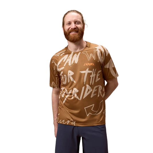 Dres ENDURA SINGLETRACK PRINT Krátký rukáv Bronze