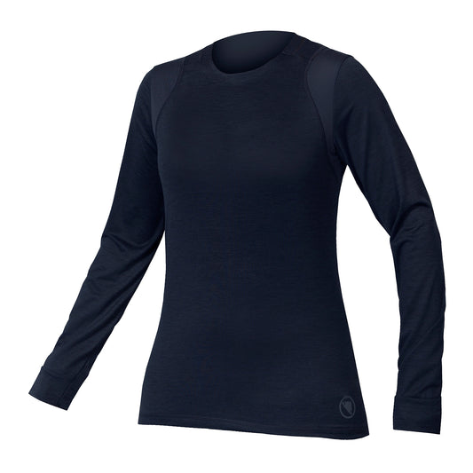 ENDURA SINGLETRACK Dames Lange Mouwen Shirt Marine