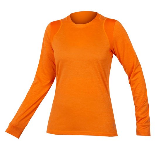 ENDURA SINGLETRACK Women's Long Sleeve Jersey Orange