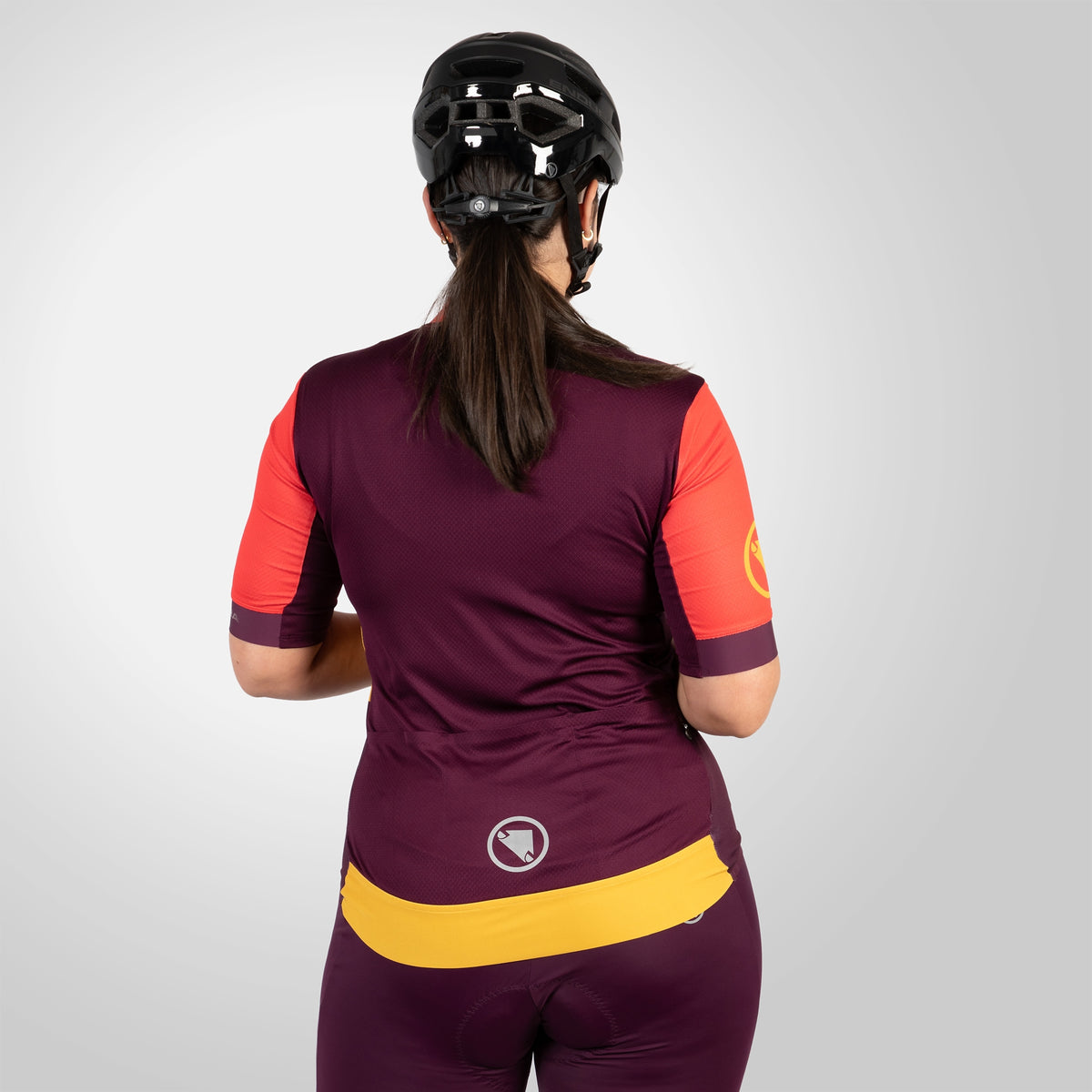 ENDURA FS260 PRINT Women's Short Sleeve Jersey Orange/Brown