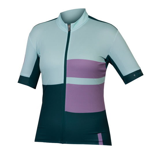 ENDURA FS260 PRINT Women's Short Sleeve Jersey Green/Purple