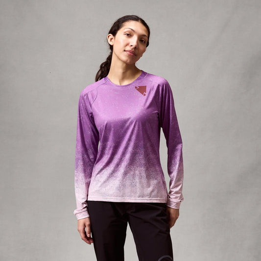Damesshirt ENDURA SINGLETRACK PRINT Lange Mouwen Violet