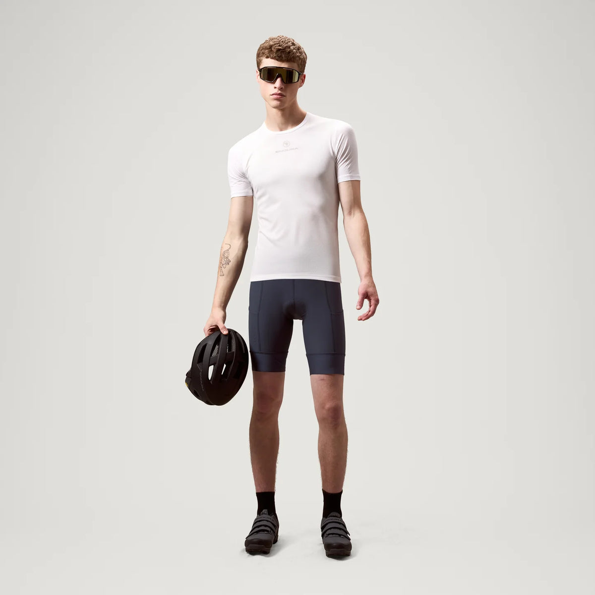 ENDURA LOOP WAIST Carbon bibshorts grå