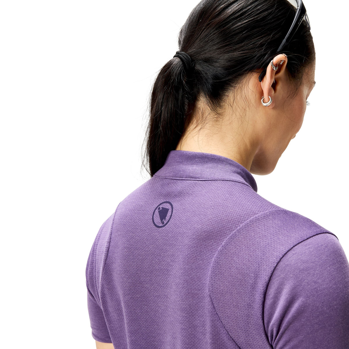 Shirt ENDURA LOOP ZIPPED Korte Mouwen Dames Paars