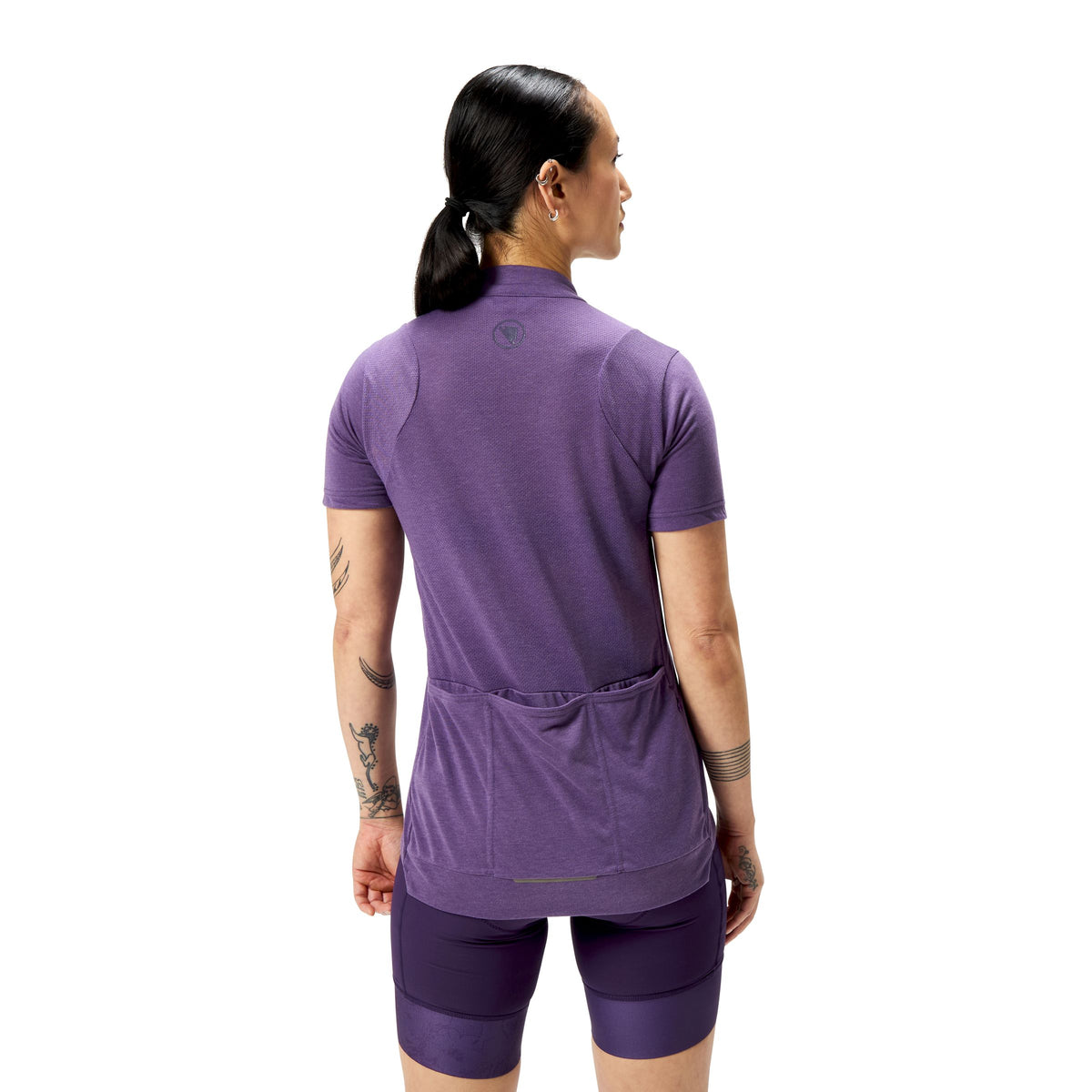 Shirt ENDURA LOOP ZIPPED Korte Mouwen Dames Paars