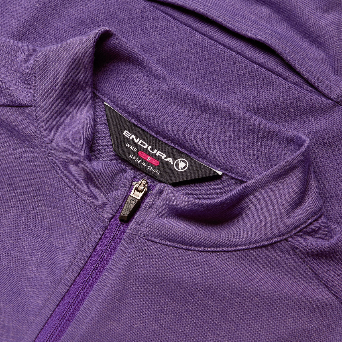 Shirt ENDURA LOOP ZIPPED Korte Mouwen Dames Paars