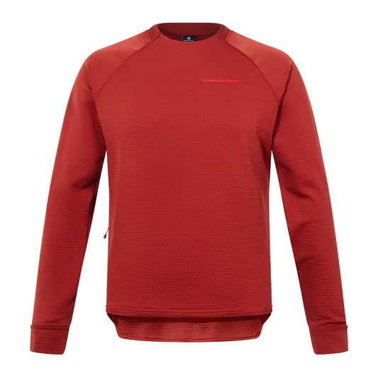 Shirt ENDURA SINGLETRACK FLEECE Lange Mouwen Baksteen