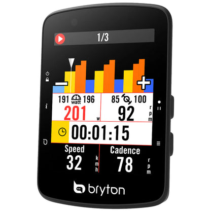 BRYTON RIDER 650 E -GPS-pyörätietokone — harjoittelu- ja tehotietojen näyttö