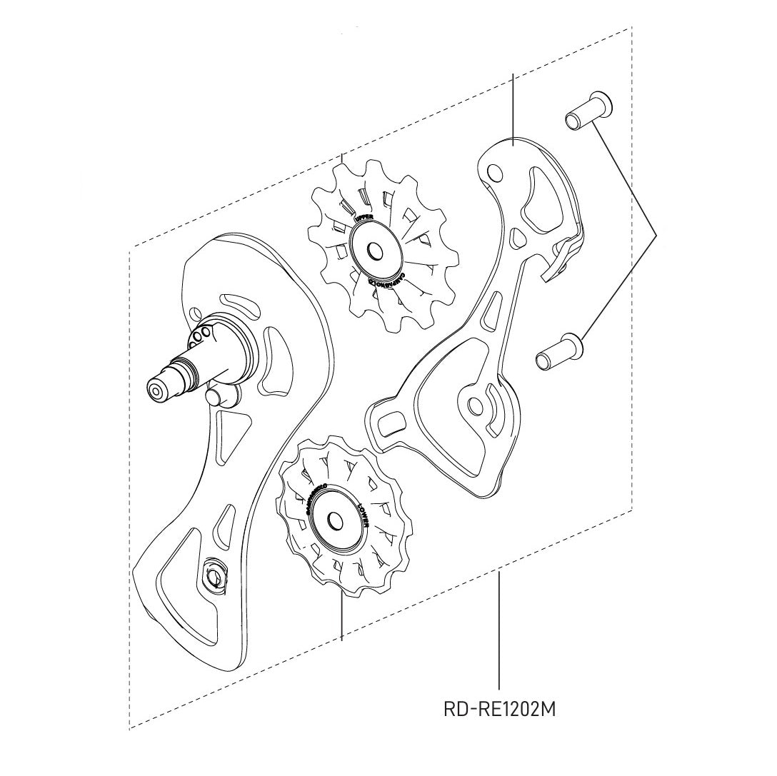 Volledige Achterderailleur Klauw CAMPAGNOLO CHORUS 12V