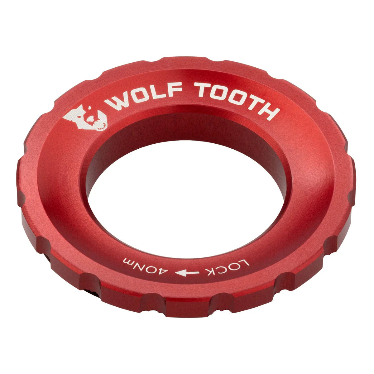 WOLF TOOTH External Centerlock Nut Red