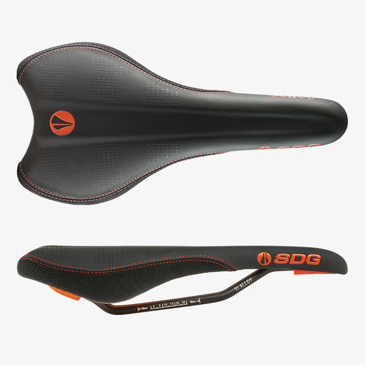Selle SDG RADAR MTN Rails Titanium-Alu Sort/Orange