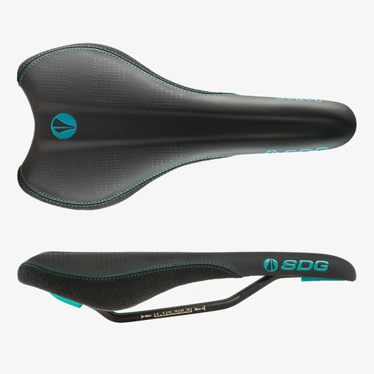 SDG RADAR MTN Cr-Mo Rails Saddle Black/Turquoise