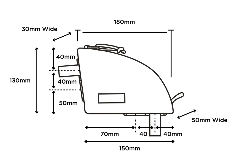 Ramväska RESTRAP REAR TOP TUBE BAG 0.8L Svart