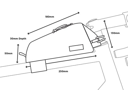 RESTRAP TOP TUBE 0.8 L juodas rėmo krepšys