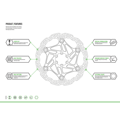 Disque Flottant HOPE X2/E4/V4 6 Trous Noir