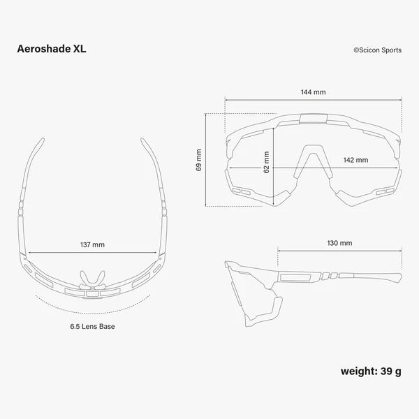 SCICON AEROSHADE XL briller Sort Iridium Blå