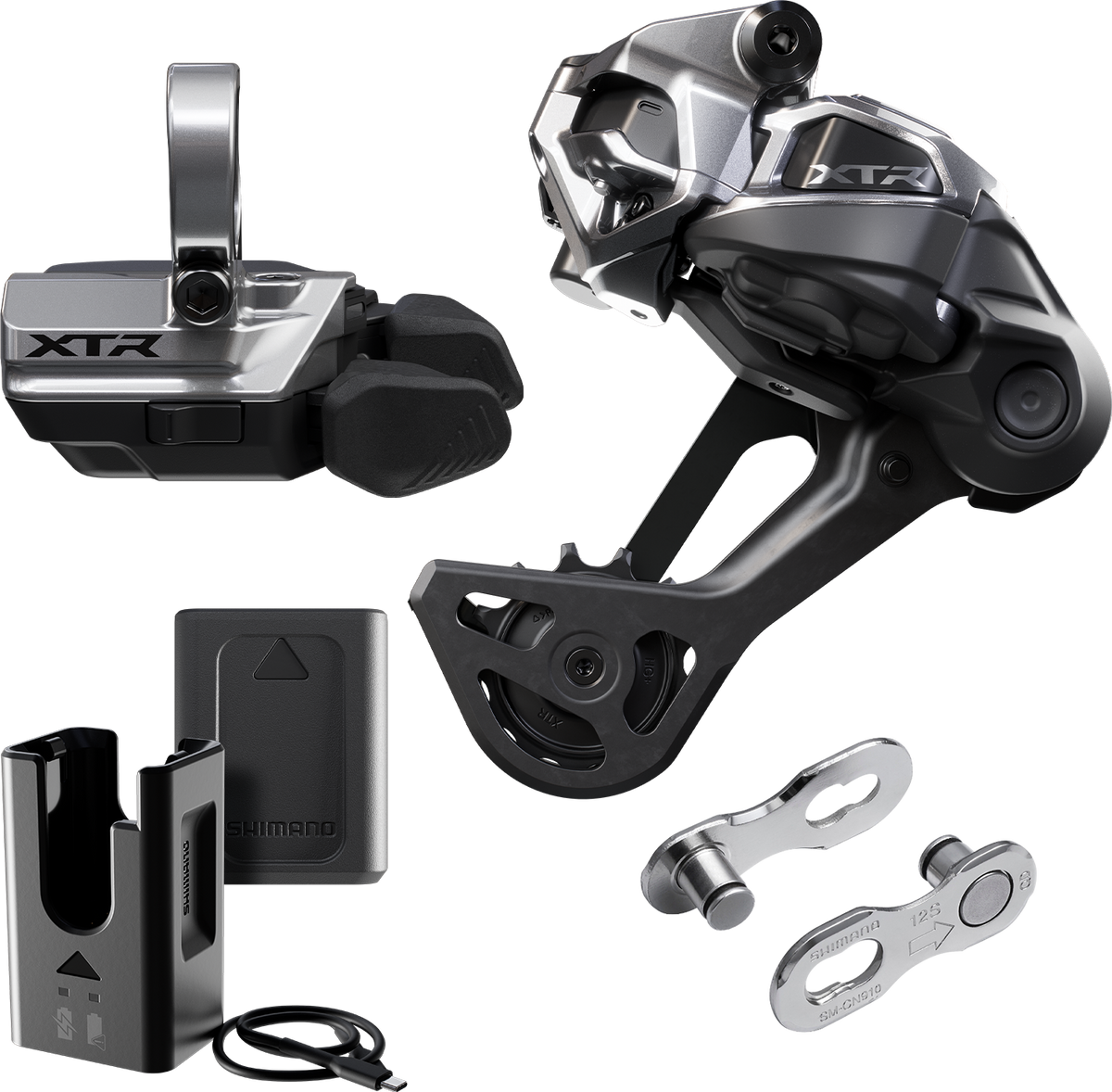 SHIMANO XTR Di2 Wireless M9250-SGS Long Cage Clamp Mount Upgrade Kit