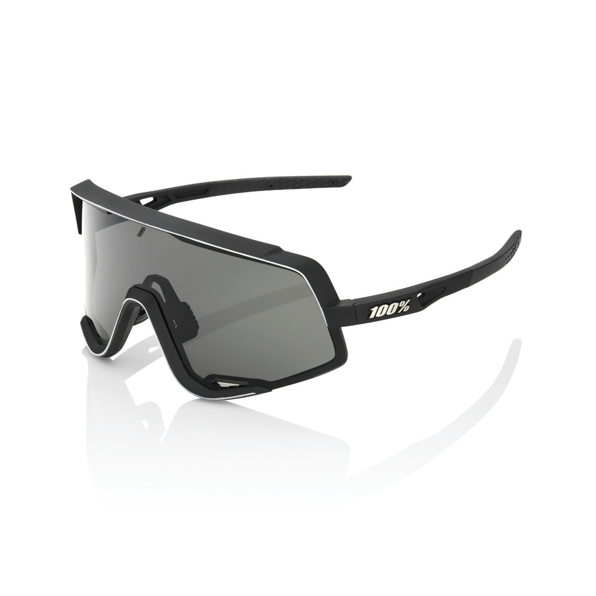 100% GLENDALE briller Soft Tact Sort Smoke Lens