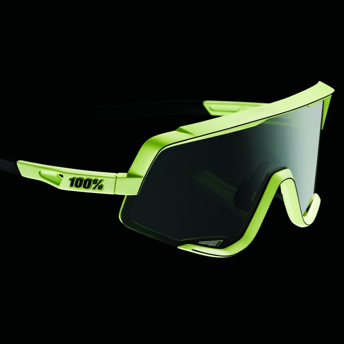 Aurinkolasit 100% GLENDALE Soft Tact Glow Keltainen Smoke Lens