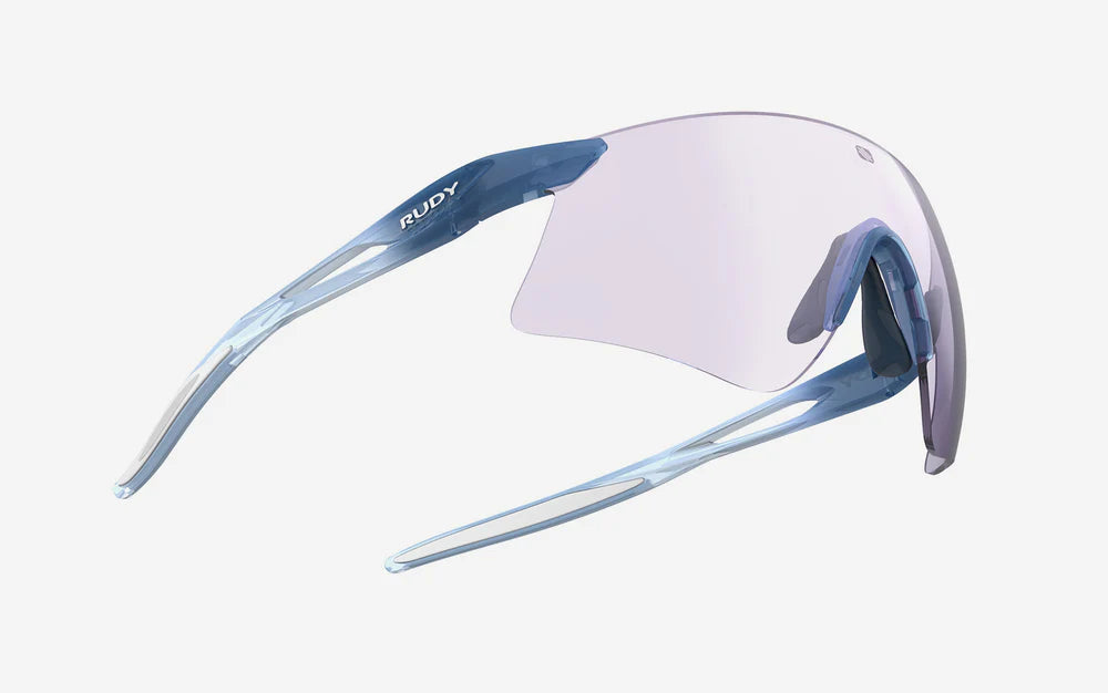 RUDY PROJECT ASTRAL SPHERE Crystal Blue Glasses IMPACTX™ Photochromic Laser Purple Lenses
