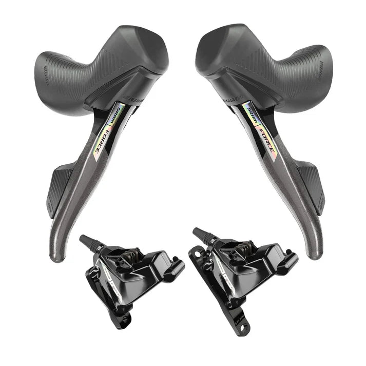 SRAM FORCE AXS D2 HRD 2x12 Flat Mount Disc-Less Lever and Calliper Pair